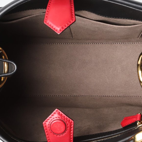 FENDI Tricolor Nappa Leather Runaway Logo Shoulder Bag - Picture 8 of 11